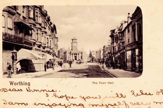 The Town Hall - posted April 6, 1901