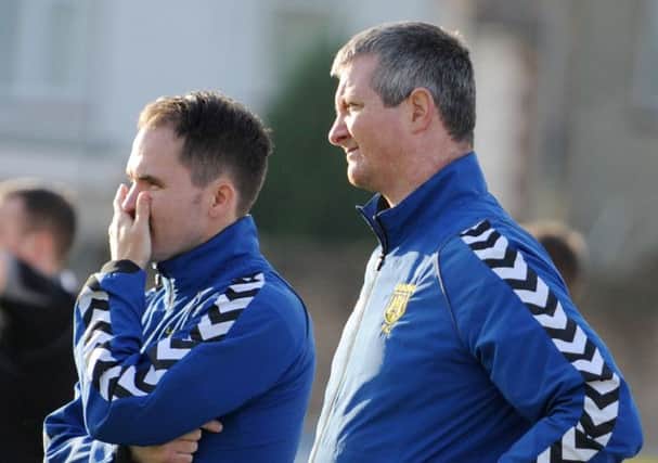 Lancing manager Richard Whittington (right) with assistant Tom Gurney