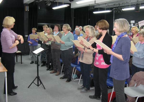 Chanctonbury Chorus in rehearsals