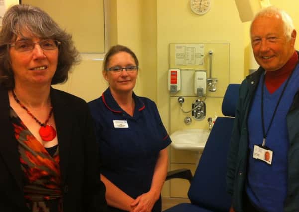 Councillor Frances Haigh; Judy Dronfield, Clinical Lead, Minor Injuries Unit; Councillor David Skipp (photo submitted).