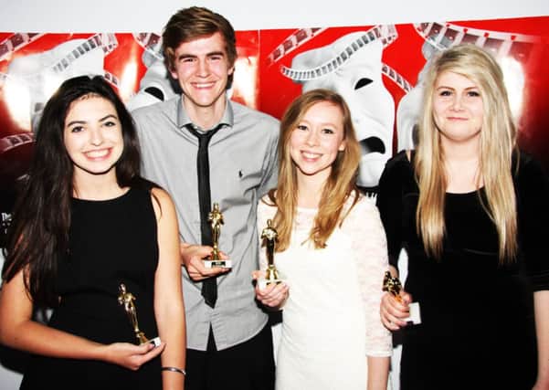 Best A2 Film winners Jenny Colebourn, Max Newall, Hannah Baxter-Eve and Grace Littler SUS-140805-161515001