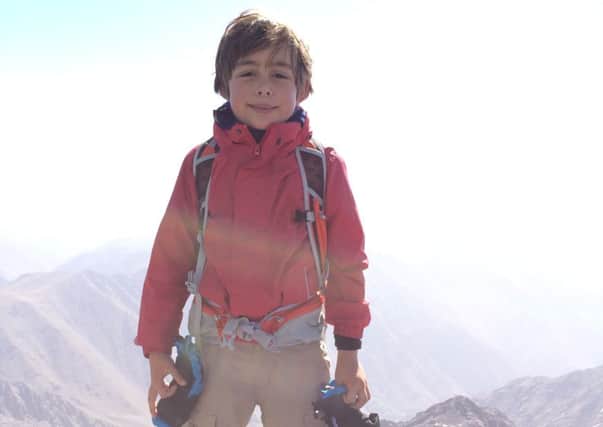 Caleb White climbed the tallest mountain in Northern Africa