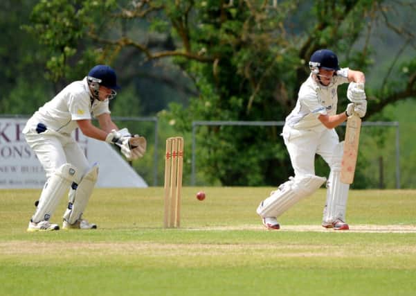 Cuckfield (fielding) v East Grinstead Cricket. Marcus Campopiano keeps wicket. Pic Steve Robards SUS-140519-155422001