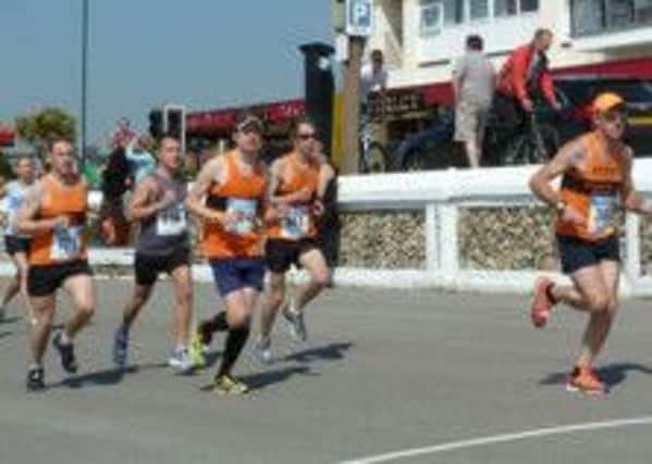 Worthing Striders members in action at the Bognor Prom 10k on Sunday