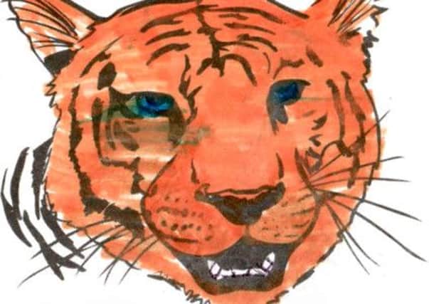 Samuel Downs scary portrayal of a tiger.