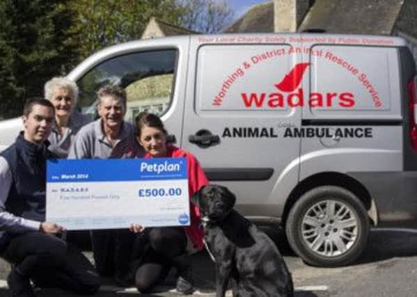 WADARS received a £500 donation from pet insurer Petplan