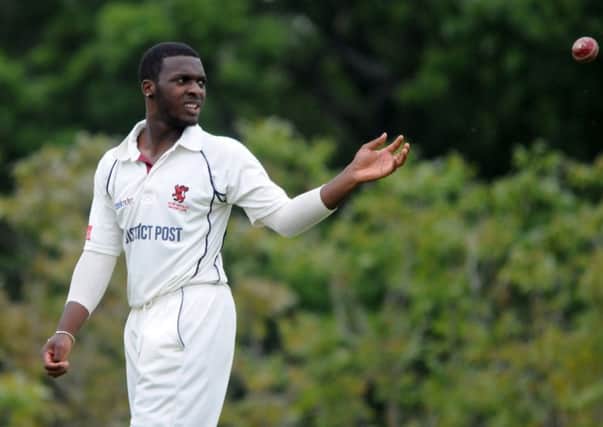 Bermudan bowler Kamau Leverock took wickets in both games over the weekend. Pic Steve Robards