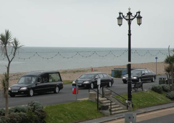 Wally Bashford's funeral procession travelled along the promenade