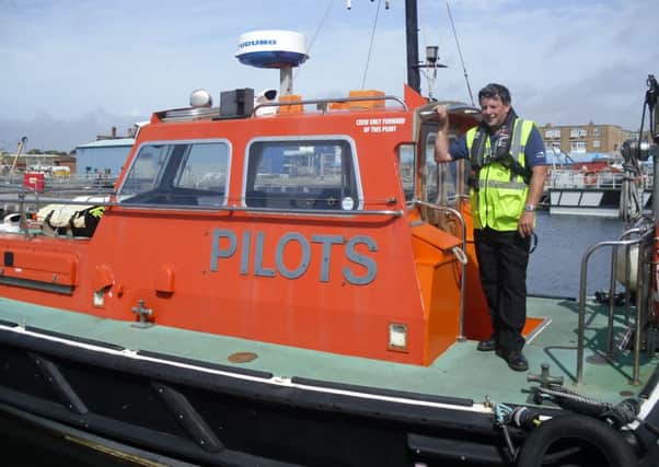 Chris Bunby on the pilot boat at Shoreham Port