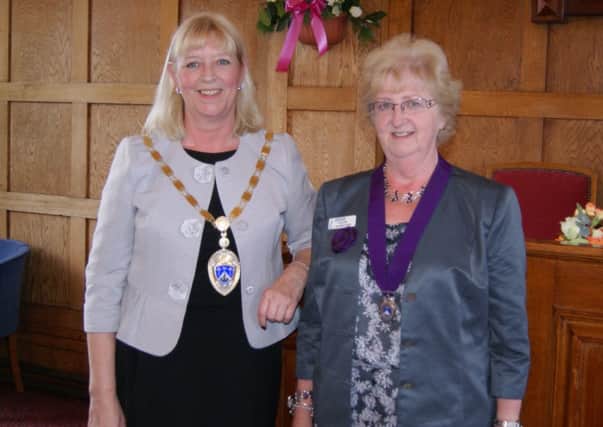 Littlehampton's new mayor, councillor Jill Long, left, and her deputy councillor Marian Ayres SUS-140306-155822001