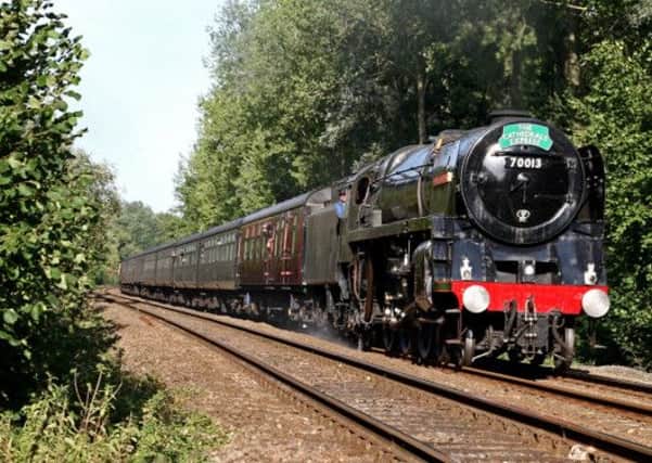 Cathedrals Express Britannia Class steam locomotive the 70013 Oliver Cromwell -  picture submitted