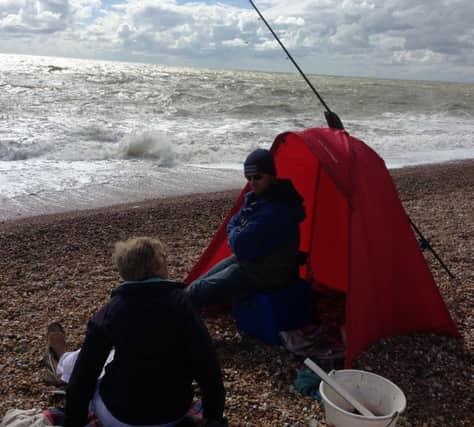 Anglers fishing the pegged beach match during a previous staging of the Bexhill Angling Festival