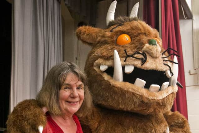 Julia Donaldson with her creation, the Gruffalo Picture: Sara Procter
