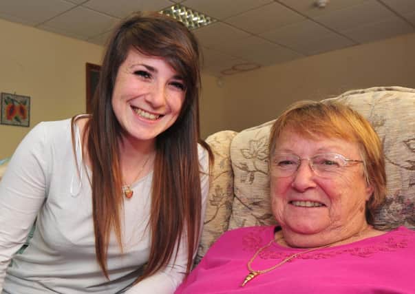 Carer Alice Hildreth, from Hastings with Sheila Henshra at Crossroads Day Centre SUS-141006-122324001