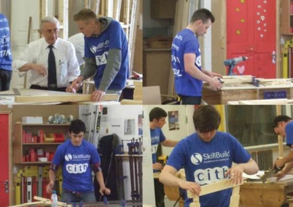Winning Central Sussex College students taking part in the SkillBuild regional heats - photo shows (clockwise from top right) Chris Keeble, Ryan Maddison, Alex Gillies and Charlie Barber - submitted