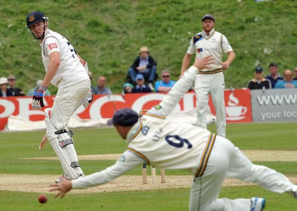 Action from day one of the County Championship match