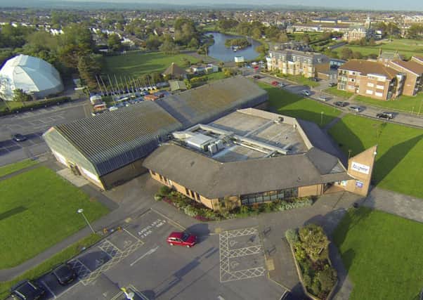 Aerial shot of Littlehampton Swimming and Sports Centre and Mewsbrook Park  PHOTO: Eddie Mitchell