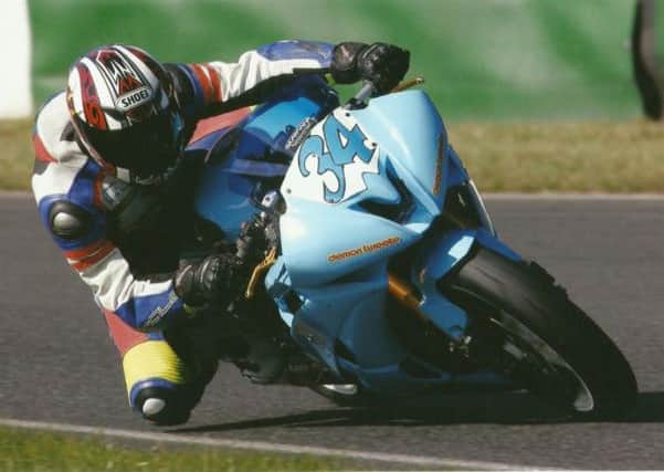 Don in action and (below) after his crash at Brands Hatch