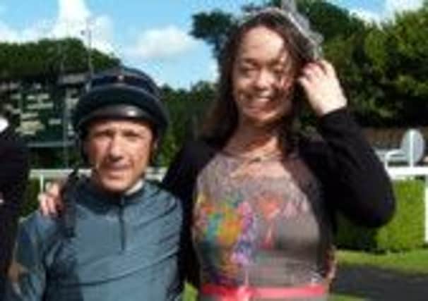 Frankie Dettori with Mary How's daughter-in-law Lauren How SUS-140618-125737001