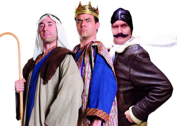 William Meredith (centre) from The Reduced Shakespeare Company