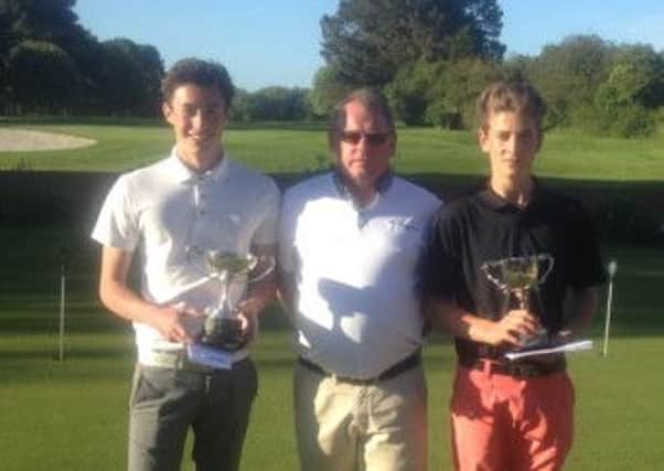 Jordan Vincent and James Woosley, recent junior winners at Bognor GC