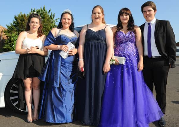 From left, Charlotte Flemming, Briony Turner, Nicola Cannon, Abbie Pilbeam and Scott Stevenson. Photo by Derek Martin D14251292a