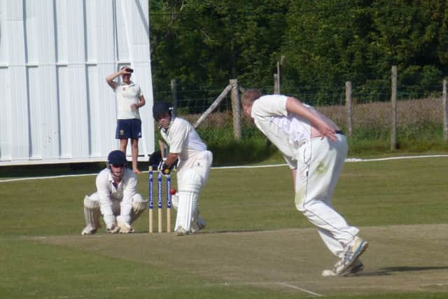 Clive Tong batting for Crowhurst Park in their Davidstow Village Cup victory over Findon. Picture by Simon Newstead (SUS-140623-121433002)