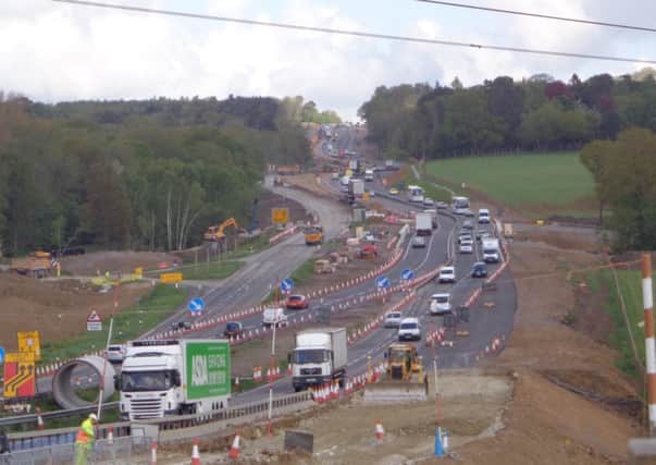 A23 improvement works between Handcross and Warninglid - picture by the Highways Agency