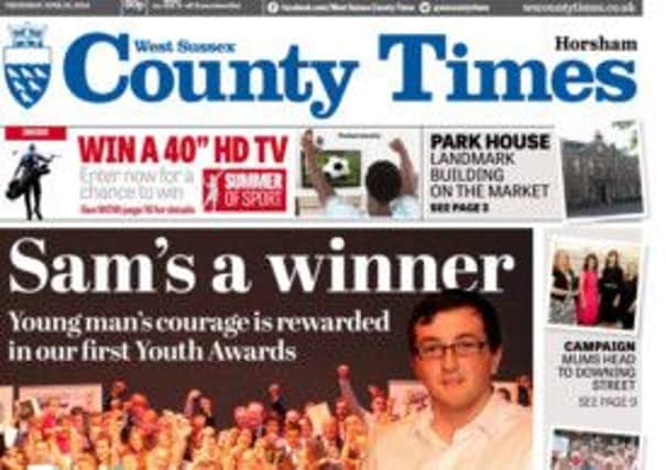 County Times front page June 26 Horsham edition