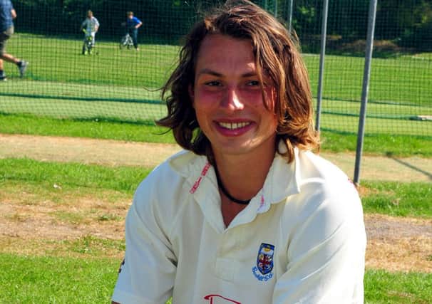Joe Cox returned the best bowling figures by a Bexhill first team player in league cricket against Three Bridges last weekend. Picture by Steve Hunnisett (SUS-140621-180606002)