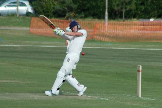 Dean Crawford hits a pull shot for four during Bexhill's victory over Eastbourne in the Gray-Nicolls Sussex T20 Cup on Sunday. Picture courtesy Andy Hodder SUS-140107-090035002