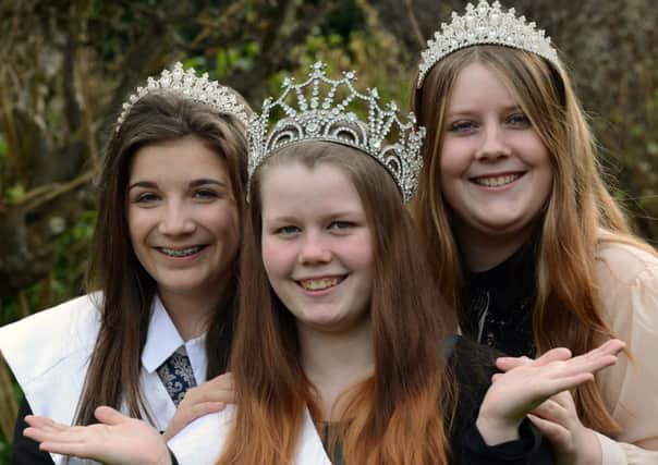 Carnival Queen Mariah Lee (centre) with Princesses Casey Dolton (left) and Lois Reed