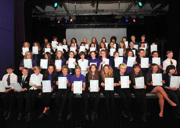 8/7/14- Students at Rye College with their Bronze Arts Awards. SUS-140807-170151001