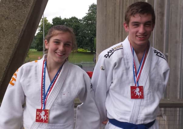 Pippa Jackson and Ben Jackson, Bexhill-based judo players, who won medals at the Kent International tournament