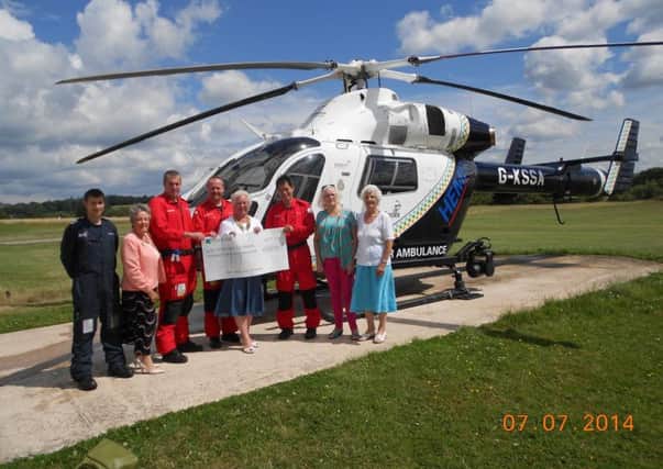 Members of Horsham Inner Wheel pictured at the Air Ambulance base at Redhill. SUS-141007-145058001