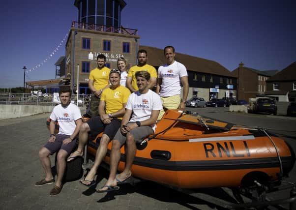 RNLI crew in Littlehampton ready themselves for their Three Peaks Challenge    Picture: Chris Koven SUS-140714-150141001