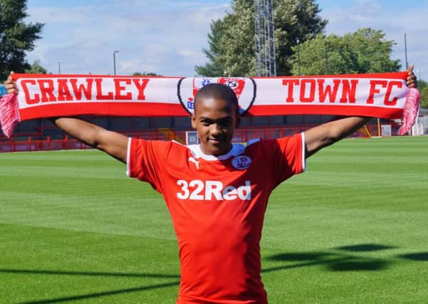 Crawley Town's new signing Lewis Young SUS-140714-170801002
