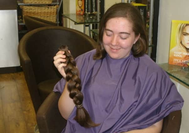 Sophie Smith had her hair cut to raise money for charity