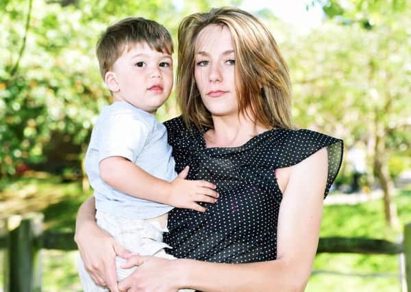Samantha Dyke with her son, Theo Daniels. Pic Liz Pearce.