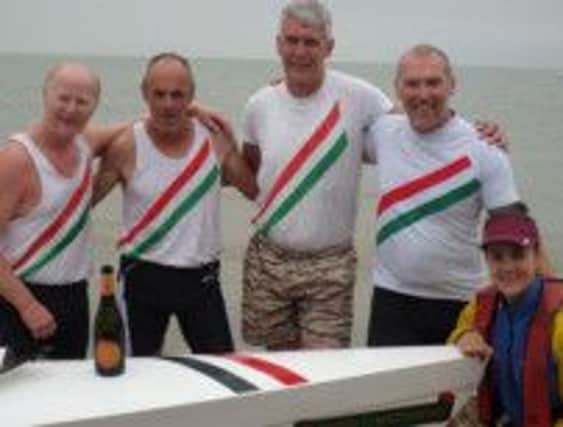 The Bexhill Rowing Club vets 50+ crew which won the Herne Bay Regatta to clinch the championship