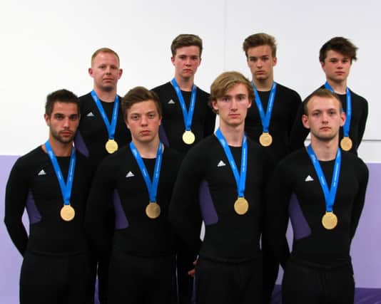 The senior mens team of 1066 Gymnastics has earned the club its third British Championship title
