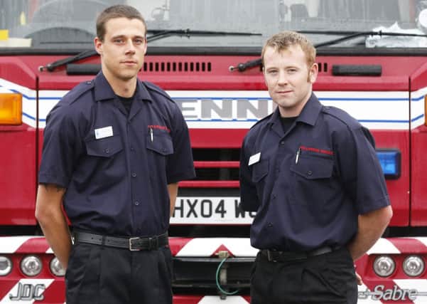 Tim Wakeford and Matthew Gravell, new retained firefighters at Billingshurst.