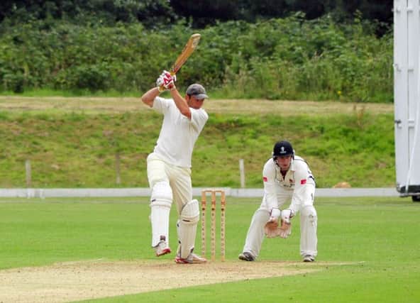 Hastings Priory captain George Campbell on his way to a half-century against Horsham. Picture by Steve Hunnisett (SUS-140719-175334002)