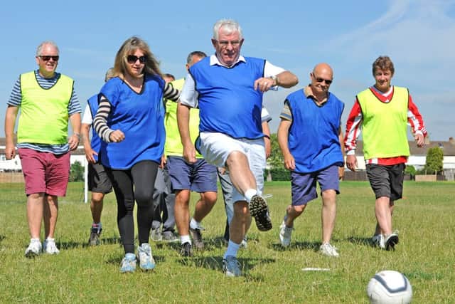 Former England star Alan Mullery taking part in the walking football day D14282892a