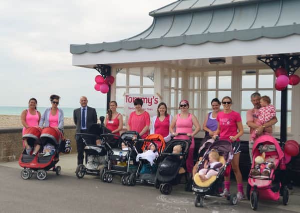 The seafront 'baby race' raised money for baby charity, Tommy's