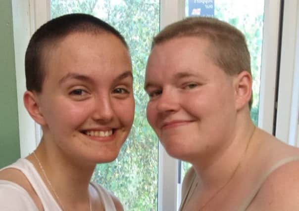 Cheyenne O'Sullivan (left) and Amy Hills (Right) after the head shave.jpg