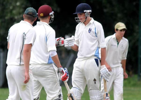 Lindfield (fielding) v St James (batting). Batting Harry Rollings and Henry Sims. Pic Steve Robards SUS-140408-171413001