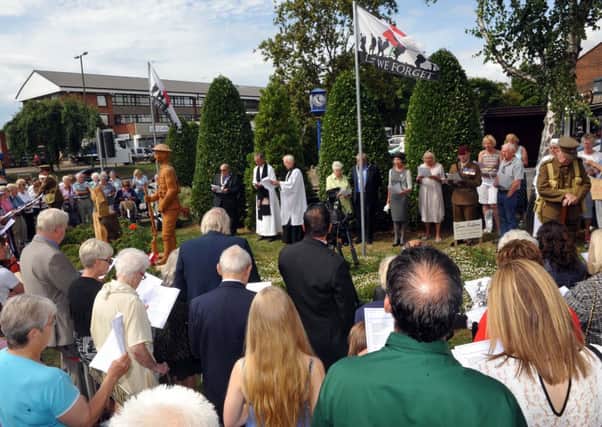 Rustington remembers at the First World War memorial garden on Monday morning
