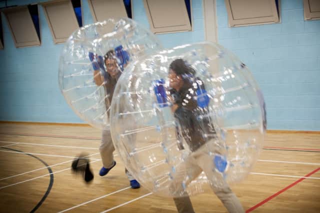 Bubble Bounce Football in action