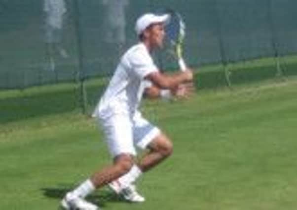 Men's singles winner Denis Nguyen in action at Rye LTCs 87th Annual Invitation Tournament